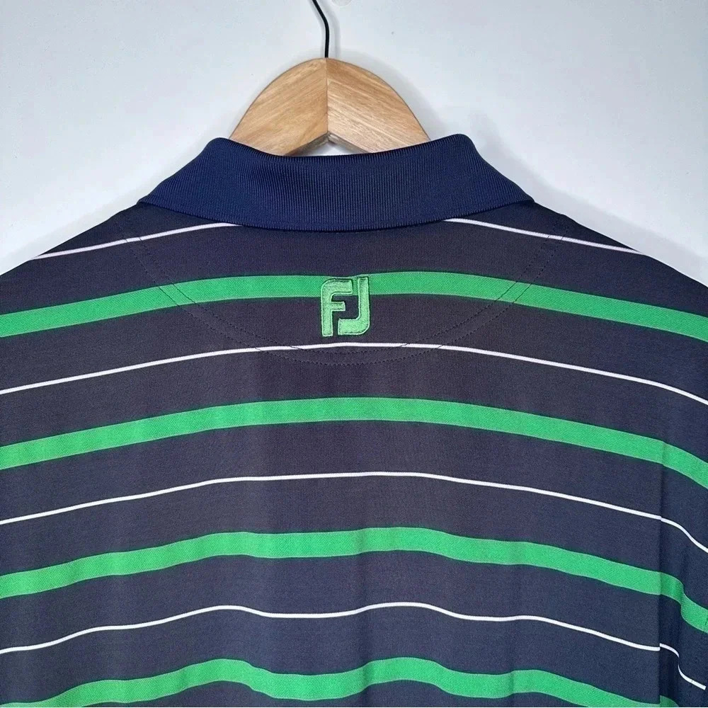 FootJoy FJ Men’s Stripe Golf Polo Shirt Size Large - Picture 7 of 8
